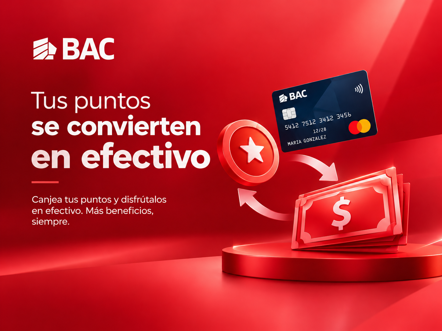 Puntos BAC que se convierten en efectivo