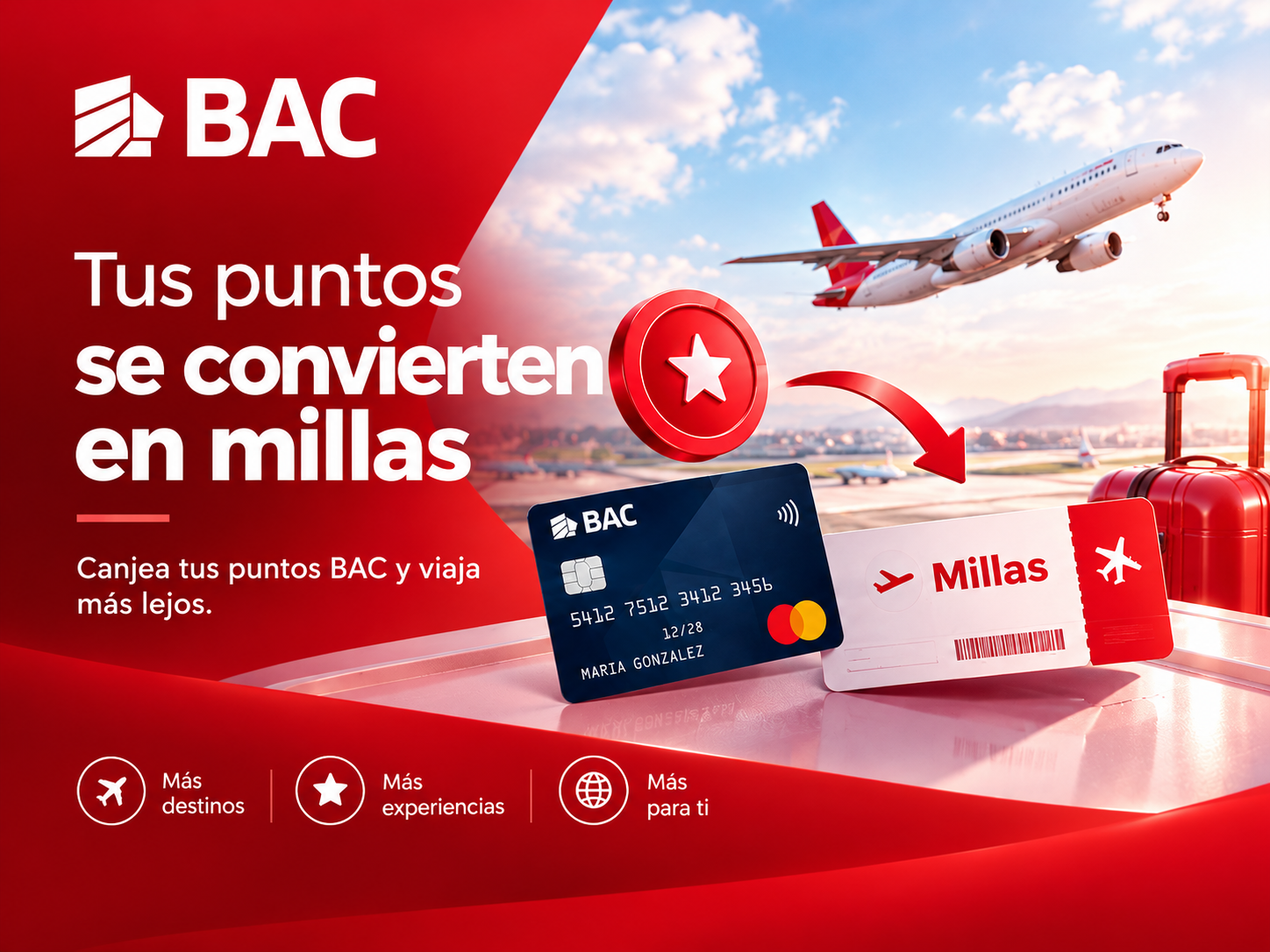 Puntos BAC que se convierten en millas aéreas